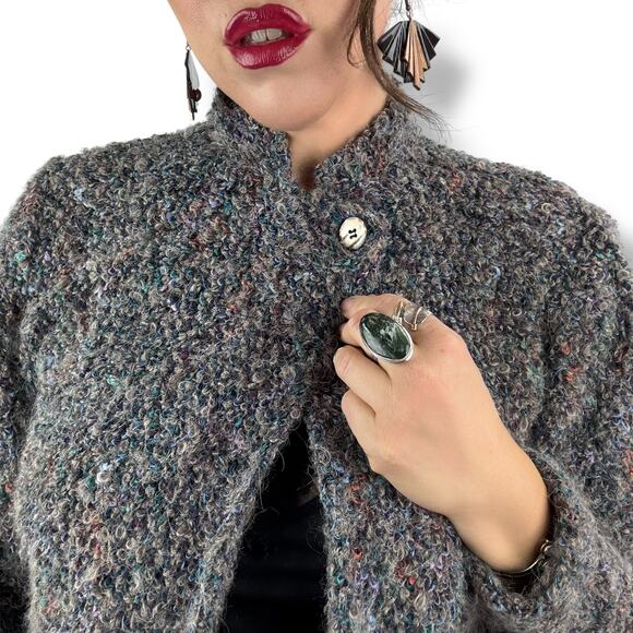 90's IT'S MAGIC by TONI GARMENT mohair single button cardigan - Picture 15 of 17